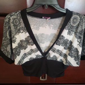 Womens low cut crop top